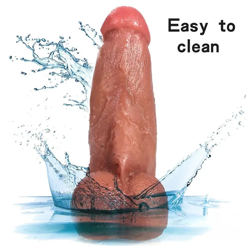 Flesh-tone thick suction cup dildo, photo 2