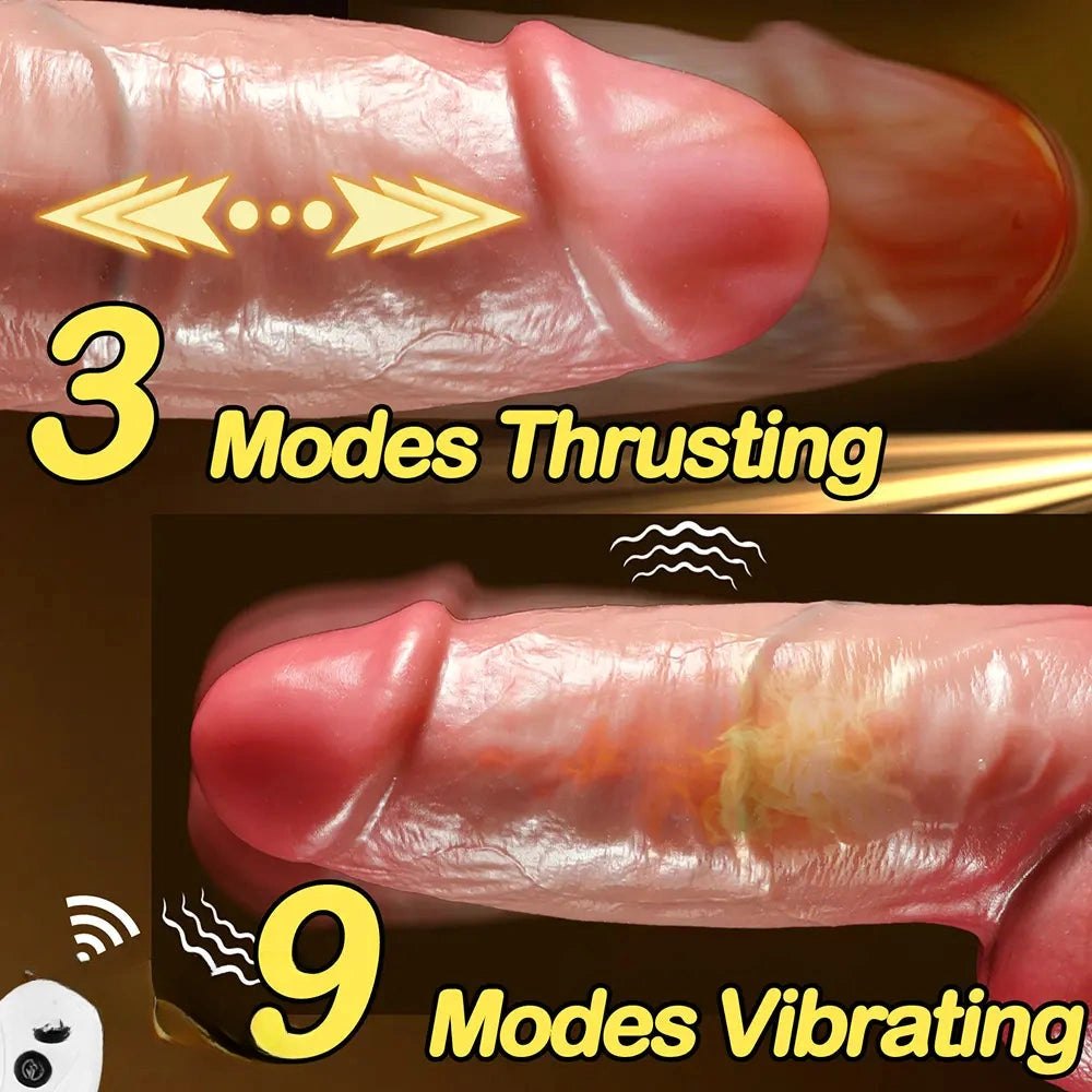 Flesh silicone thick thrusting dildo, photo 5