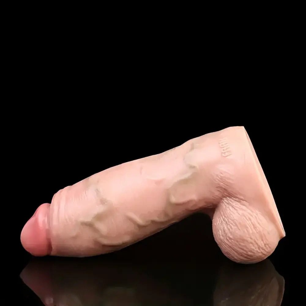 Flesh thick veiny realistic silicone dildo, photo 4
