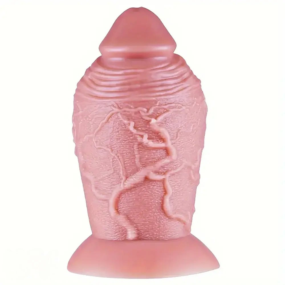 Flesh pink veiny silicone suction cup dildo, photo 4