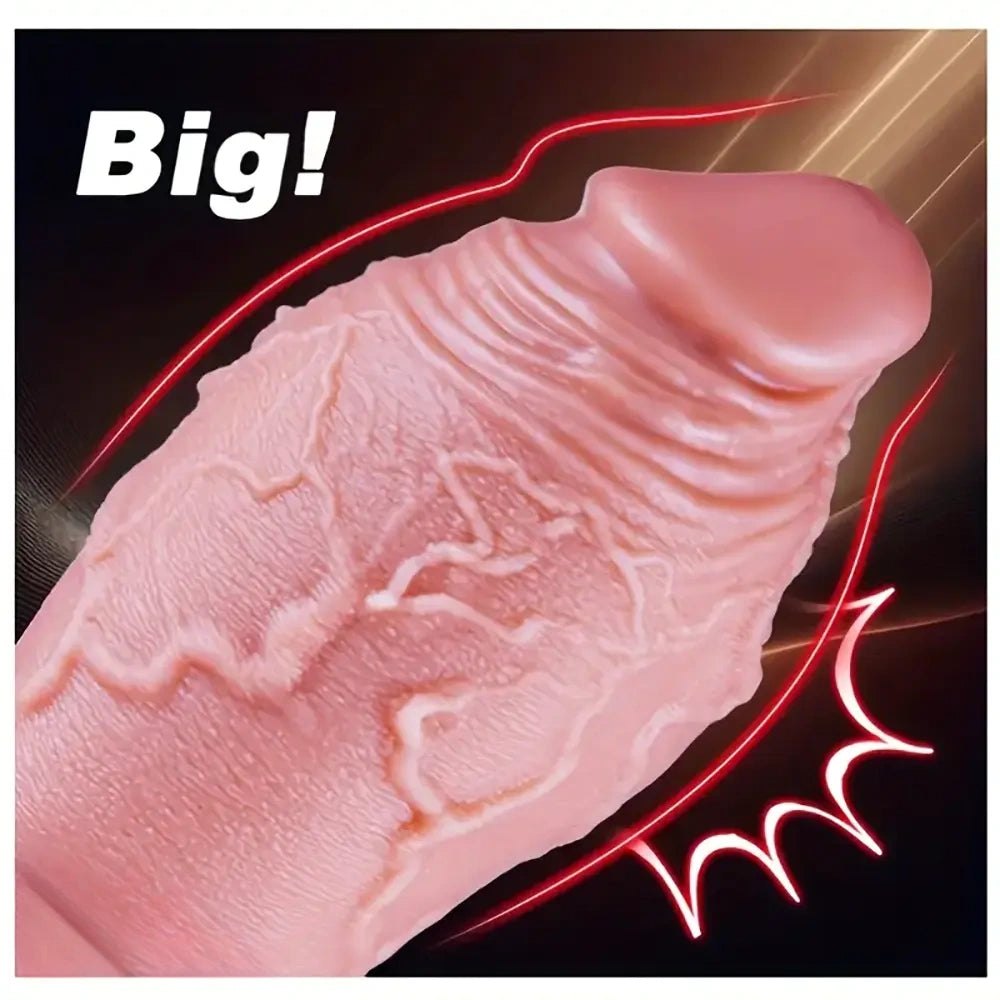 Flesh pink veiny silicone suction cup dildo, photo 5
