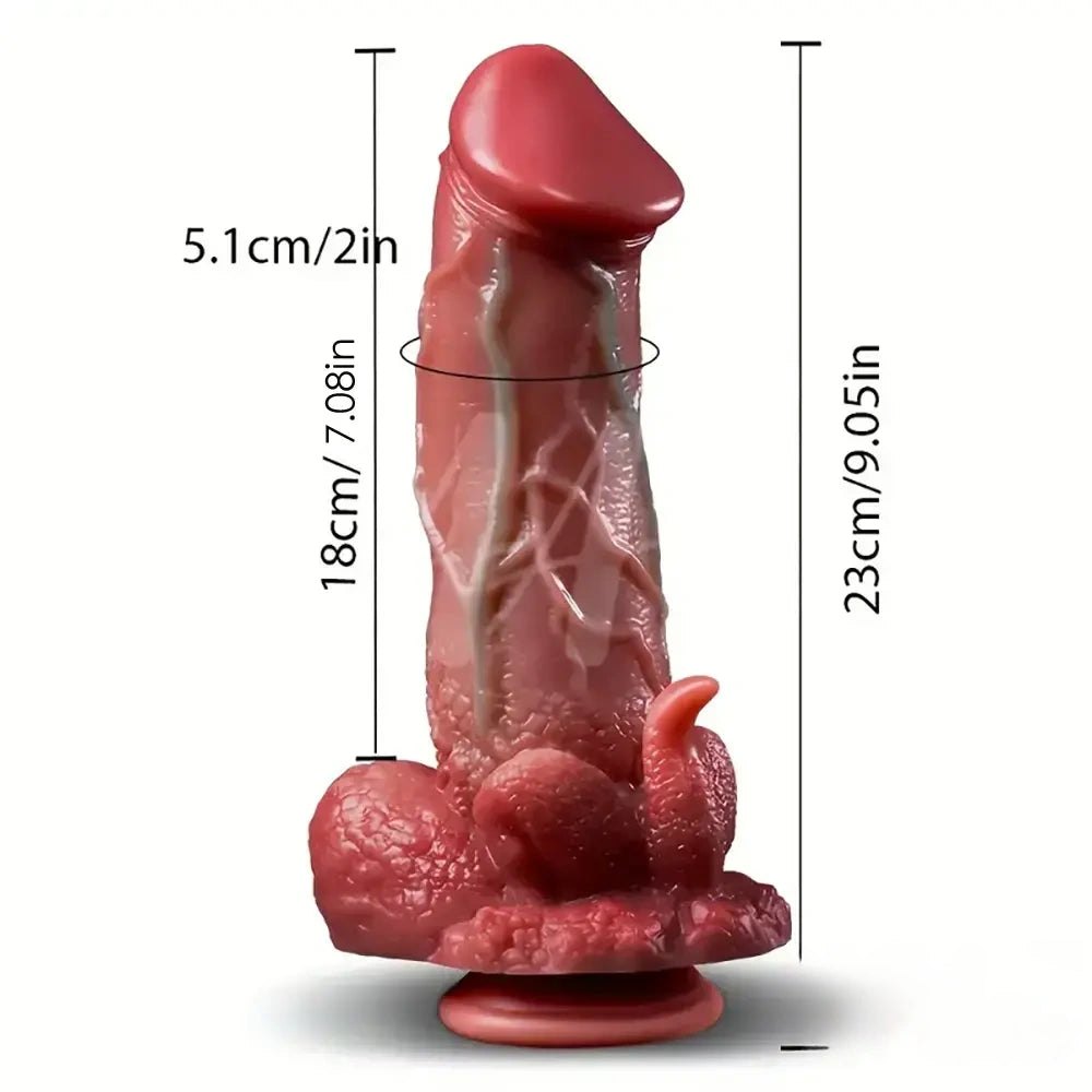 Flesh vibrating thrusting silicone dildo, photo 7