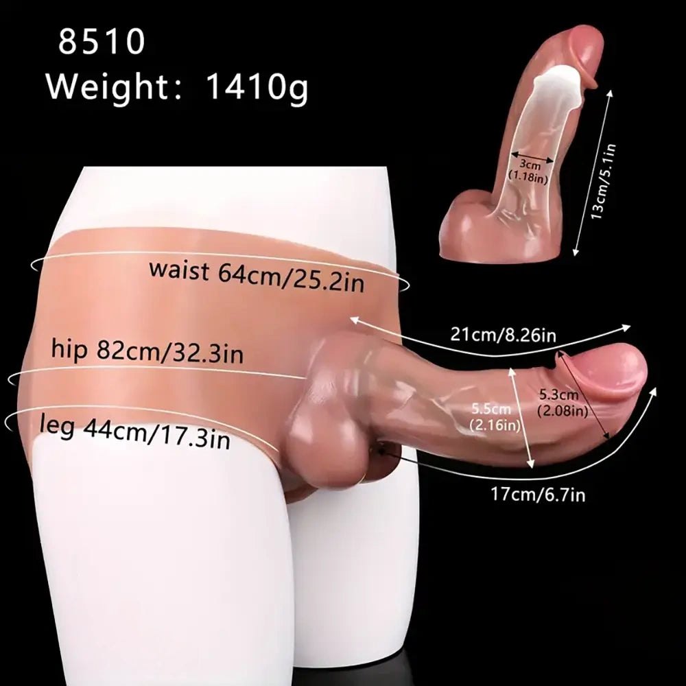 Flesh tone thick wearable dildo sheath, photo 6