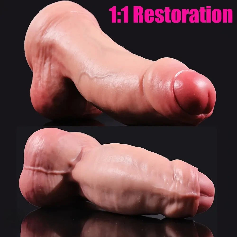Thickened uncut silicone dildo in three sizes, photo 9