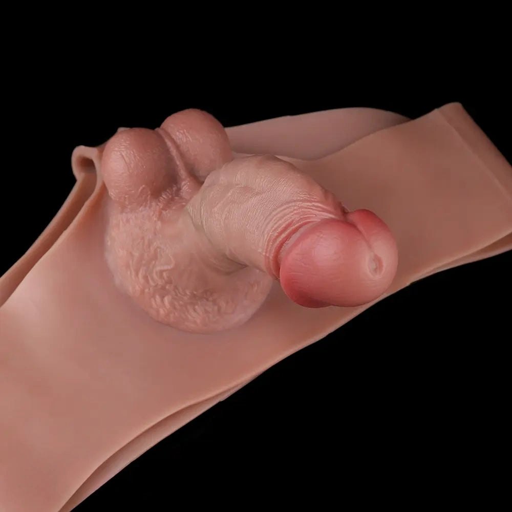 Flesh hollow silicone penis extender sleeve, photo 11