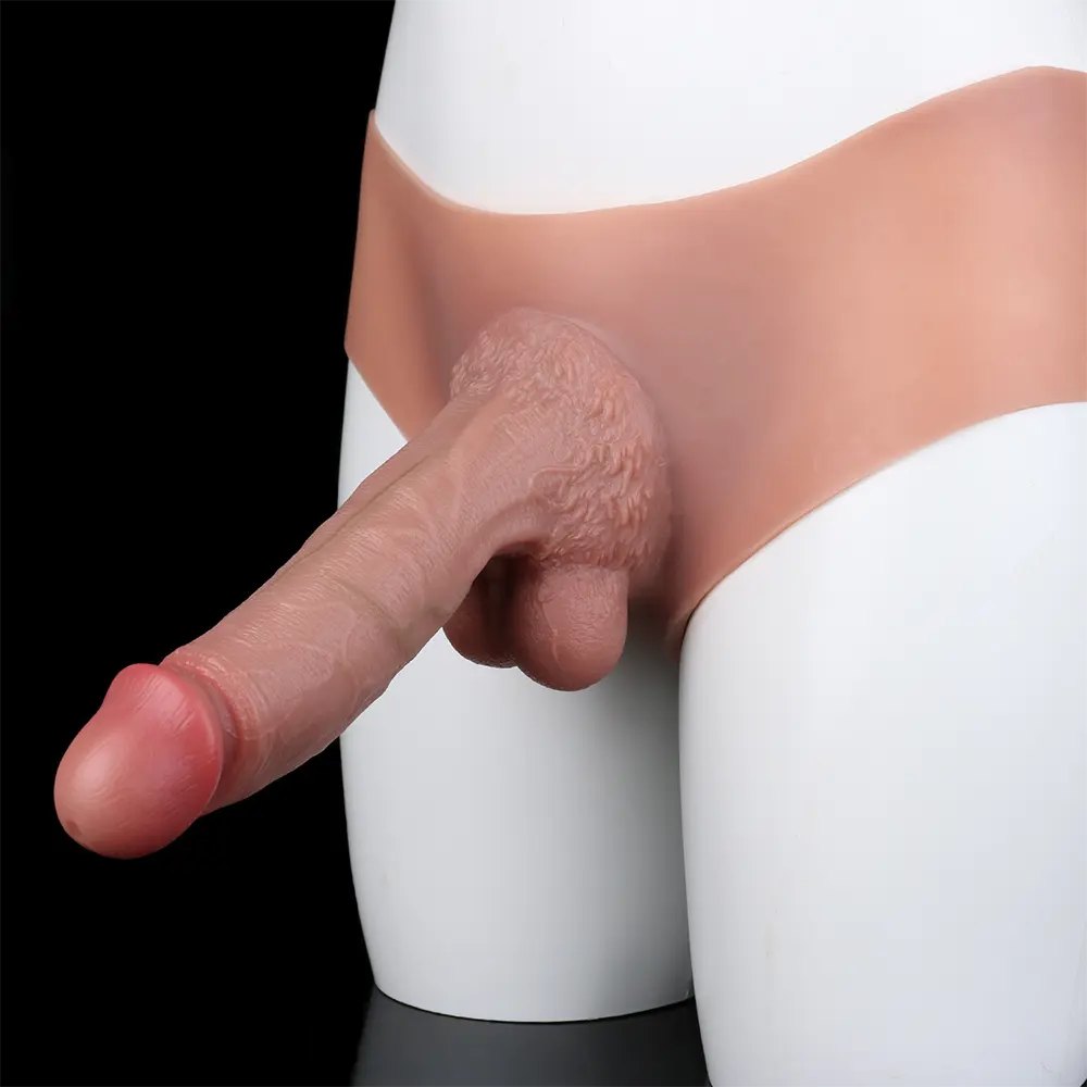 Flesh hollow silicone penis extender sleeve, photo 15