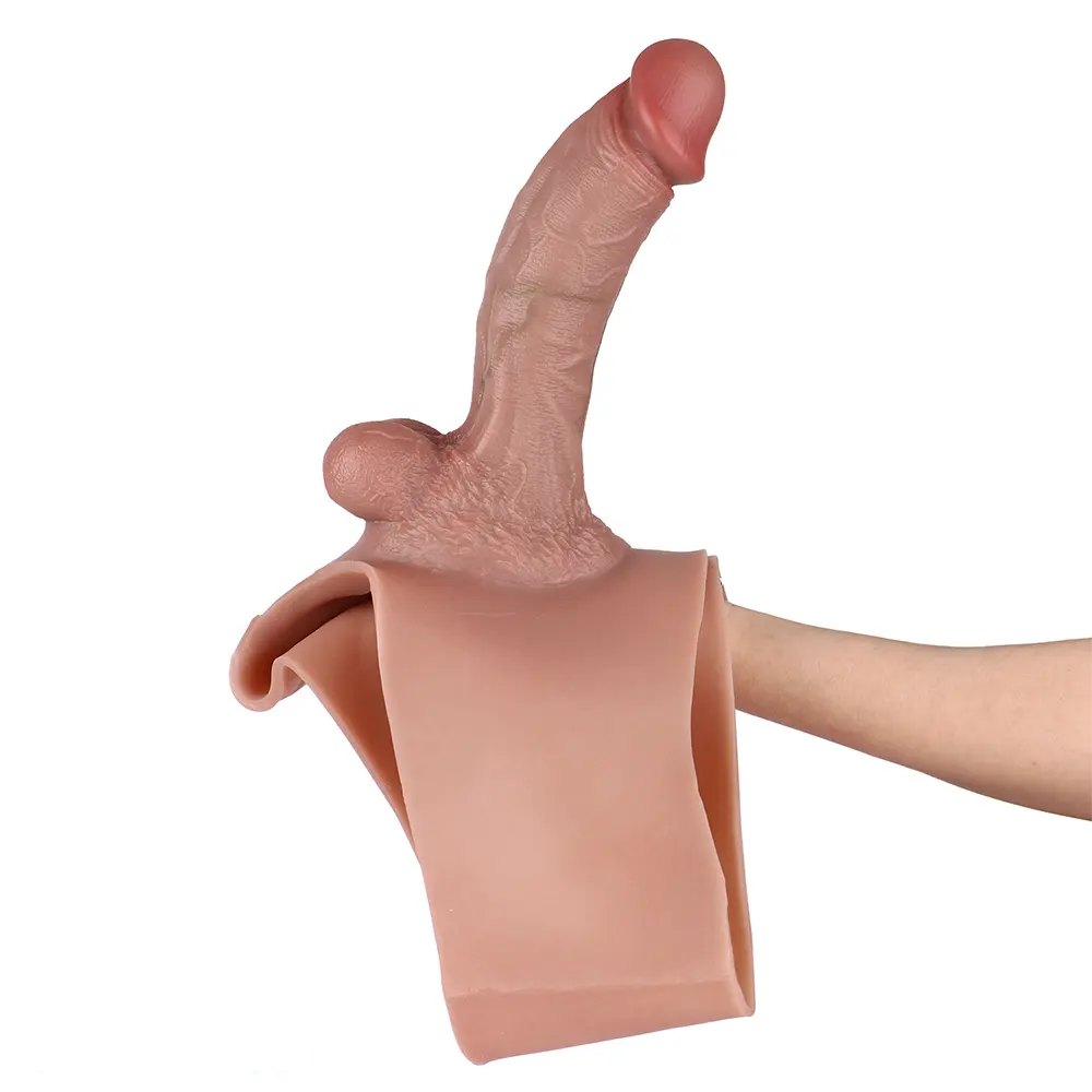 Flesh hollow silicone penis extender sleeve, photo 2
