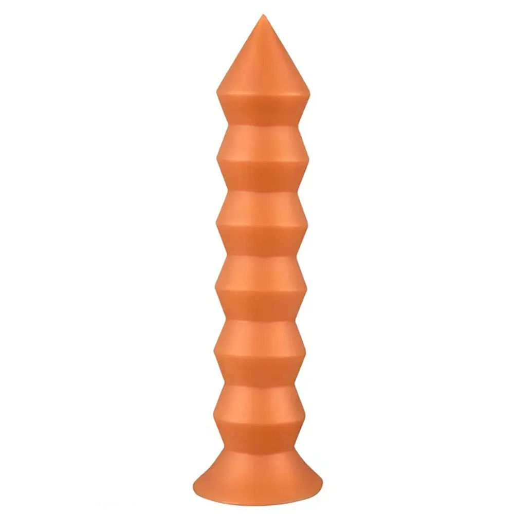 Thread spire ribbed silicone anal plug, photo 1