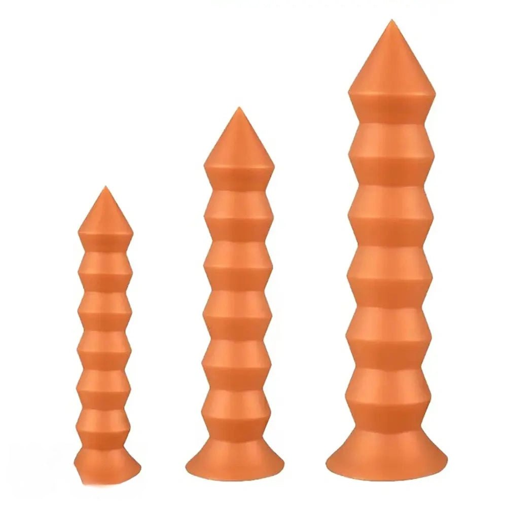 Thread spire ribbed silicone anal plug, photo 13