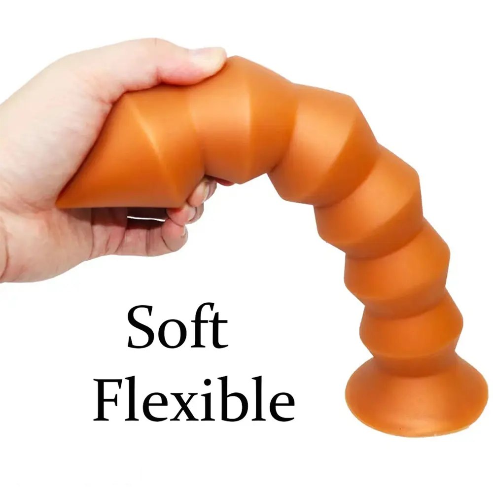 Thread spire ribbed silicone anal plug, photo 2