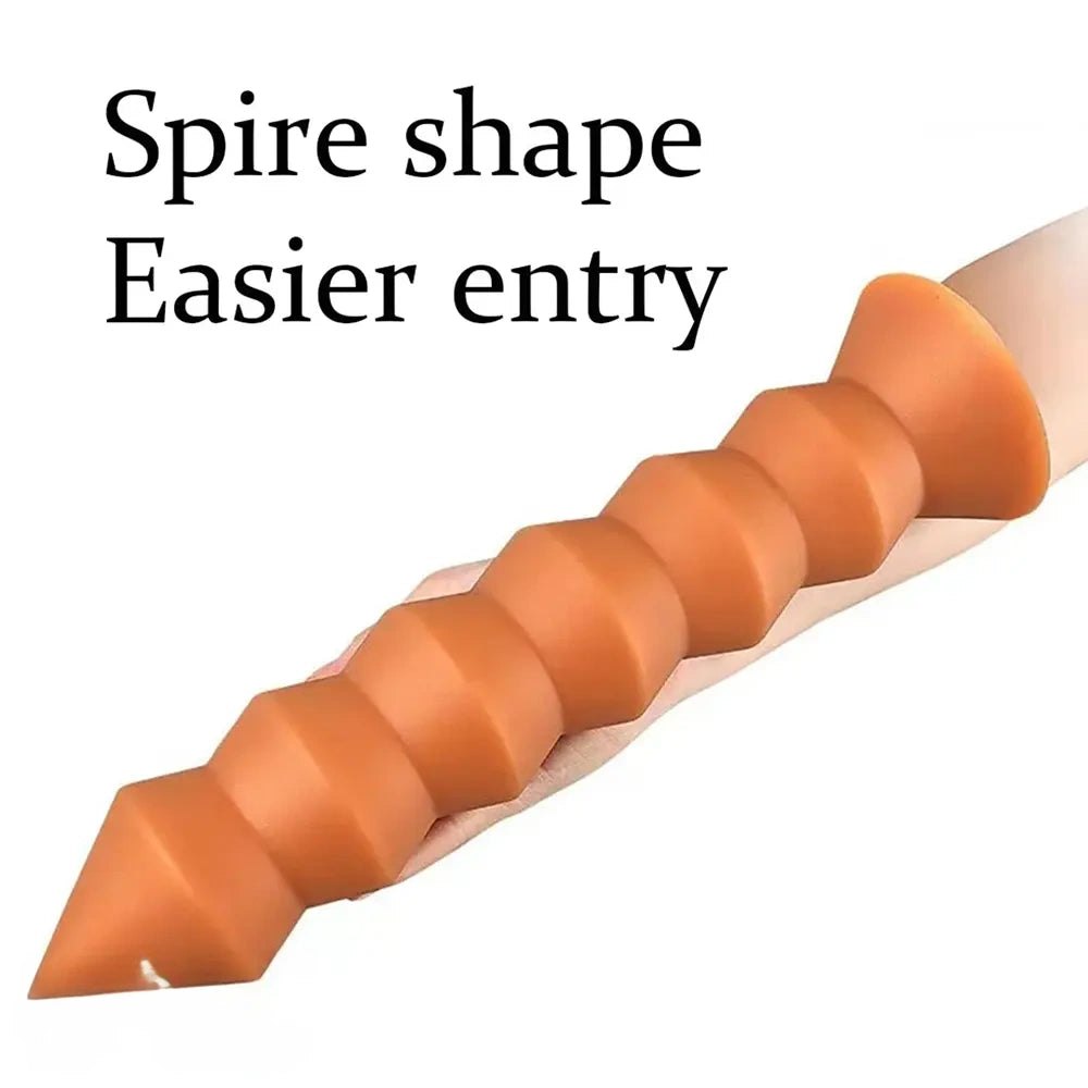 Thread spire ribbed silicone anal plug, photo 3