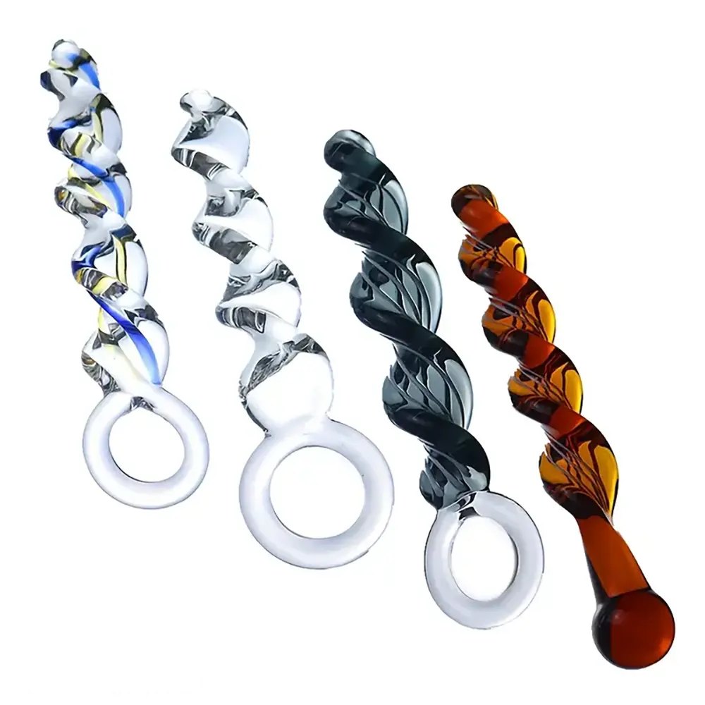 Multicolor threaded glass wand, photo 5