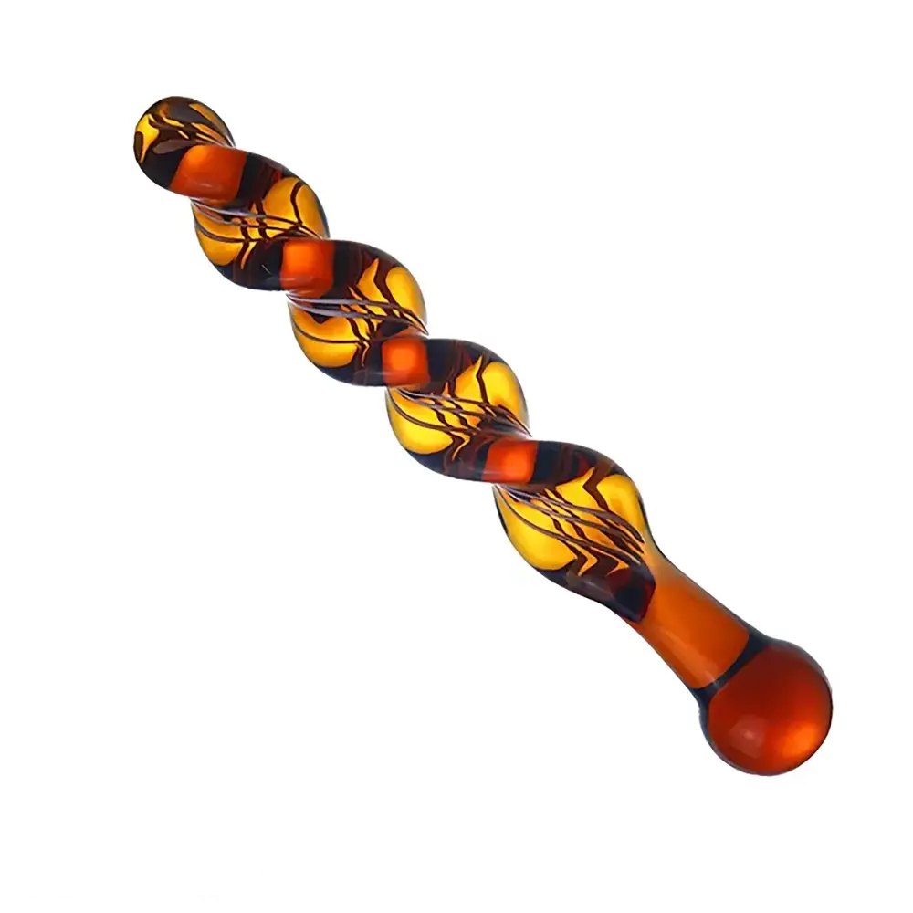 Multicolor threaded glass wand, photo 7