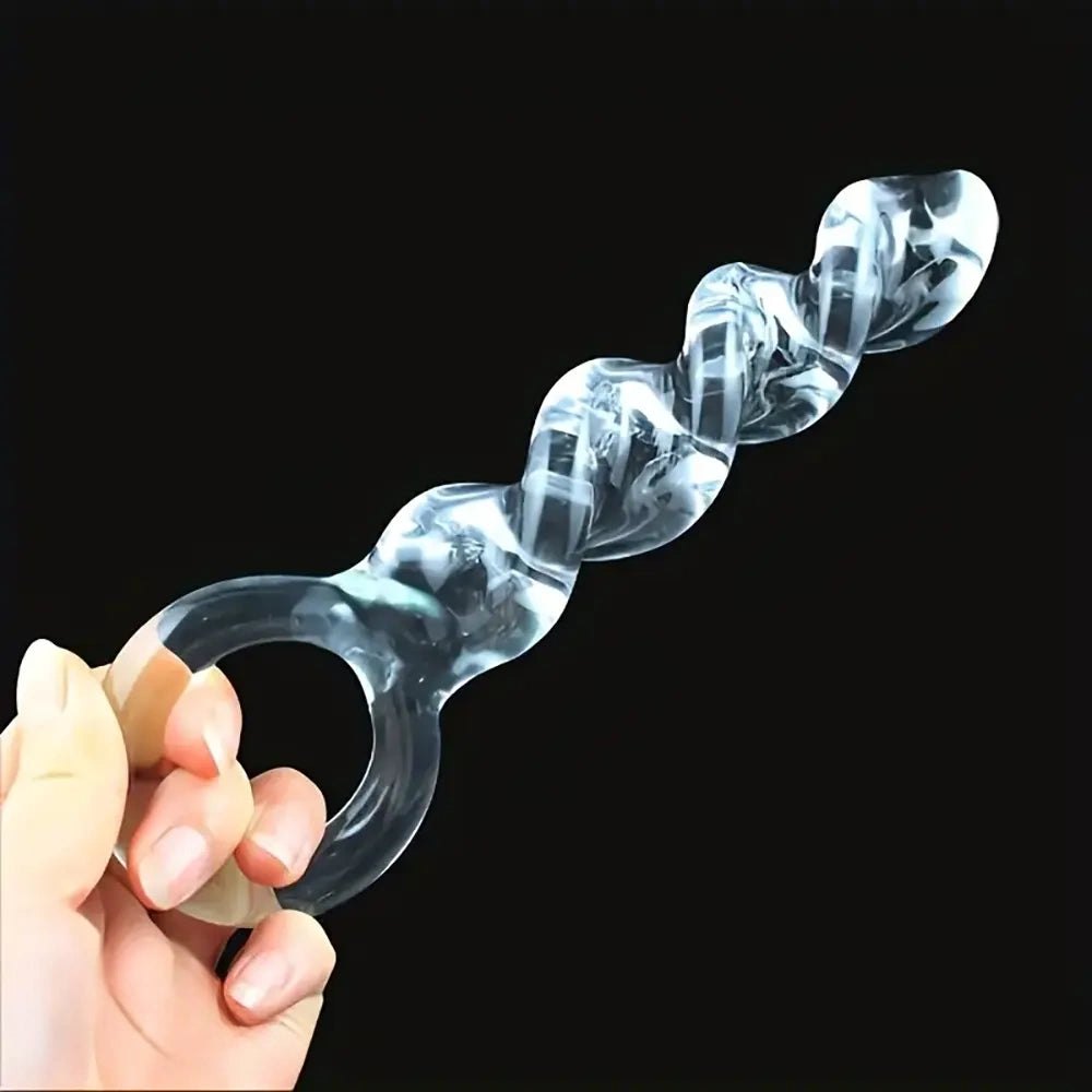 Multicolor threaded glass wand, photo 9