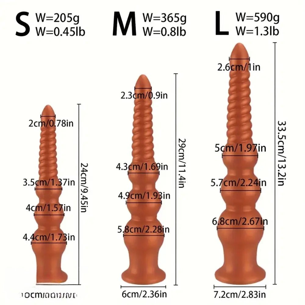 Threaded pagoda brown anal plug, photo 10