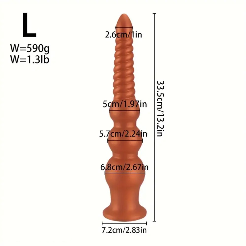 Threaded pagoda brown anal plug, photo 11