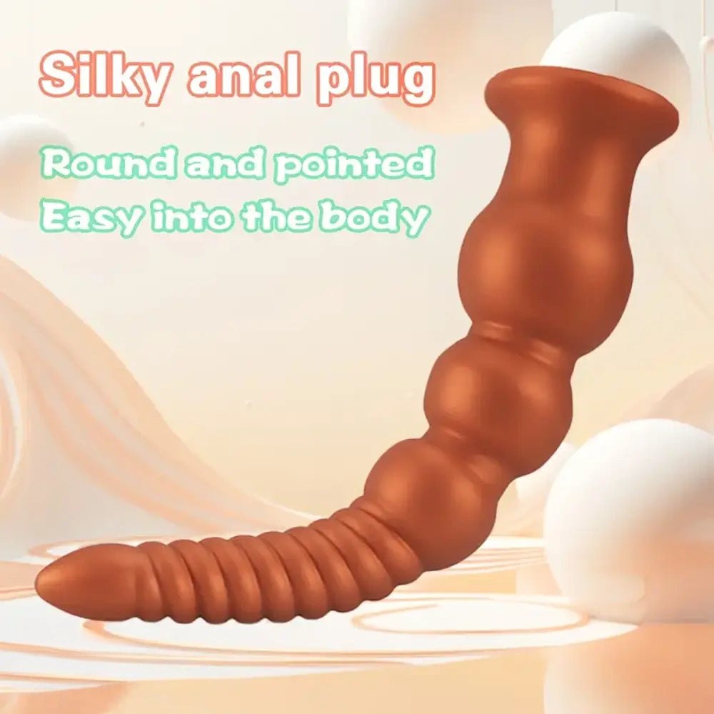 Threaded pagoda brown anal plug, photo 12
