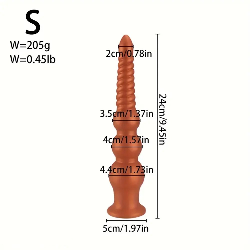 Threaded pagoda brown anal plug, photo 3