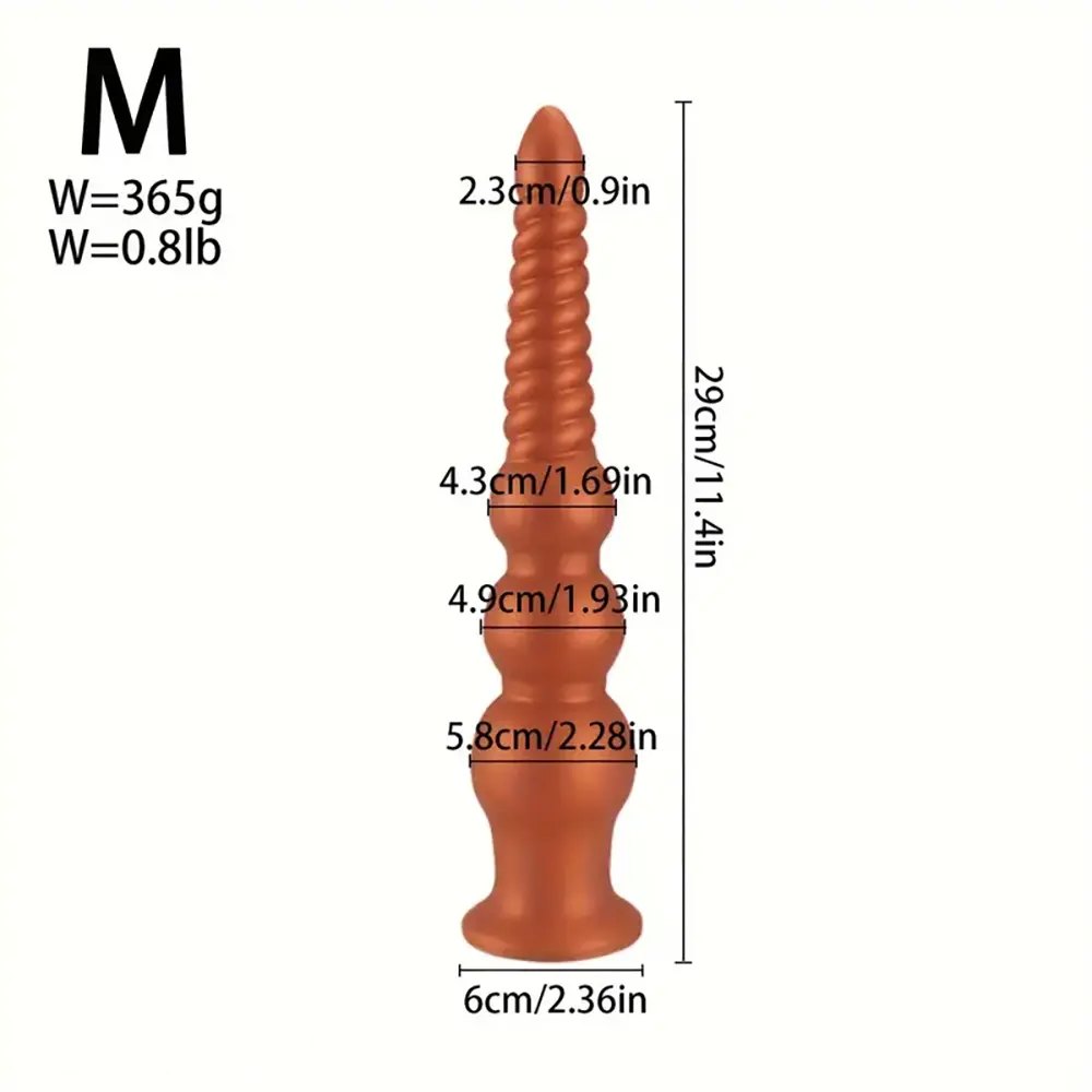 Threaded pagoda brown anal plug, photo 4