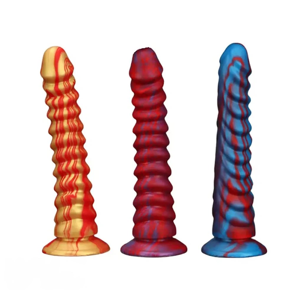 Threaded ribbed anal dildo, photo 1