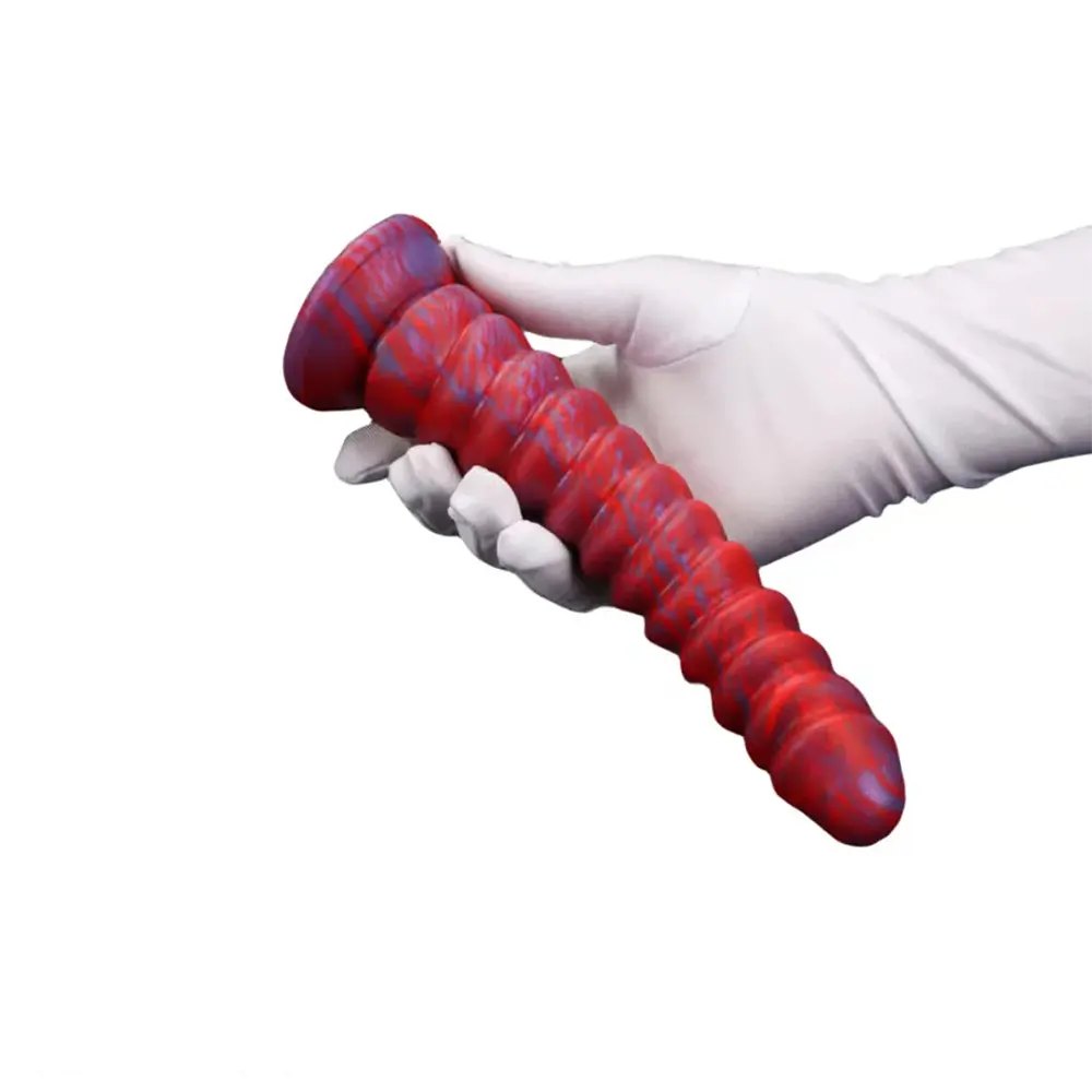 Threaded ribbed anal dildo, photo 3