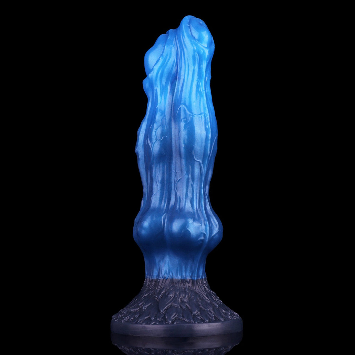 Blue silicone three-headed wolf knot dildo, photo 8