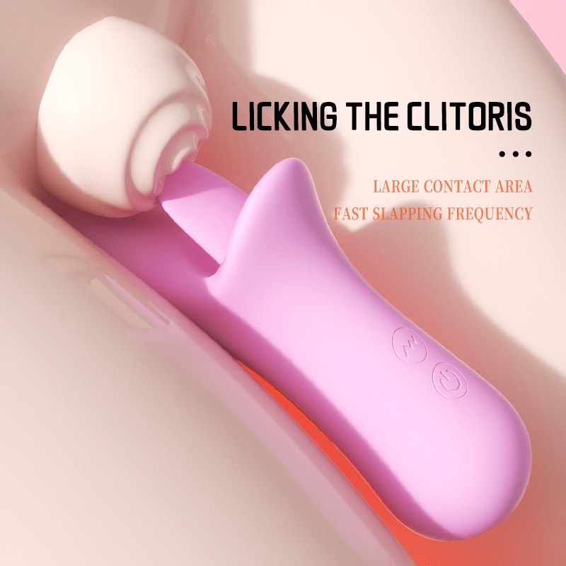 Pink silicone tongue-licking clit stimulator, photo 5