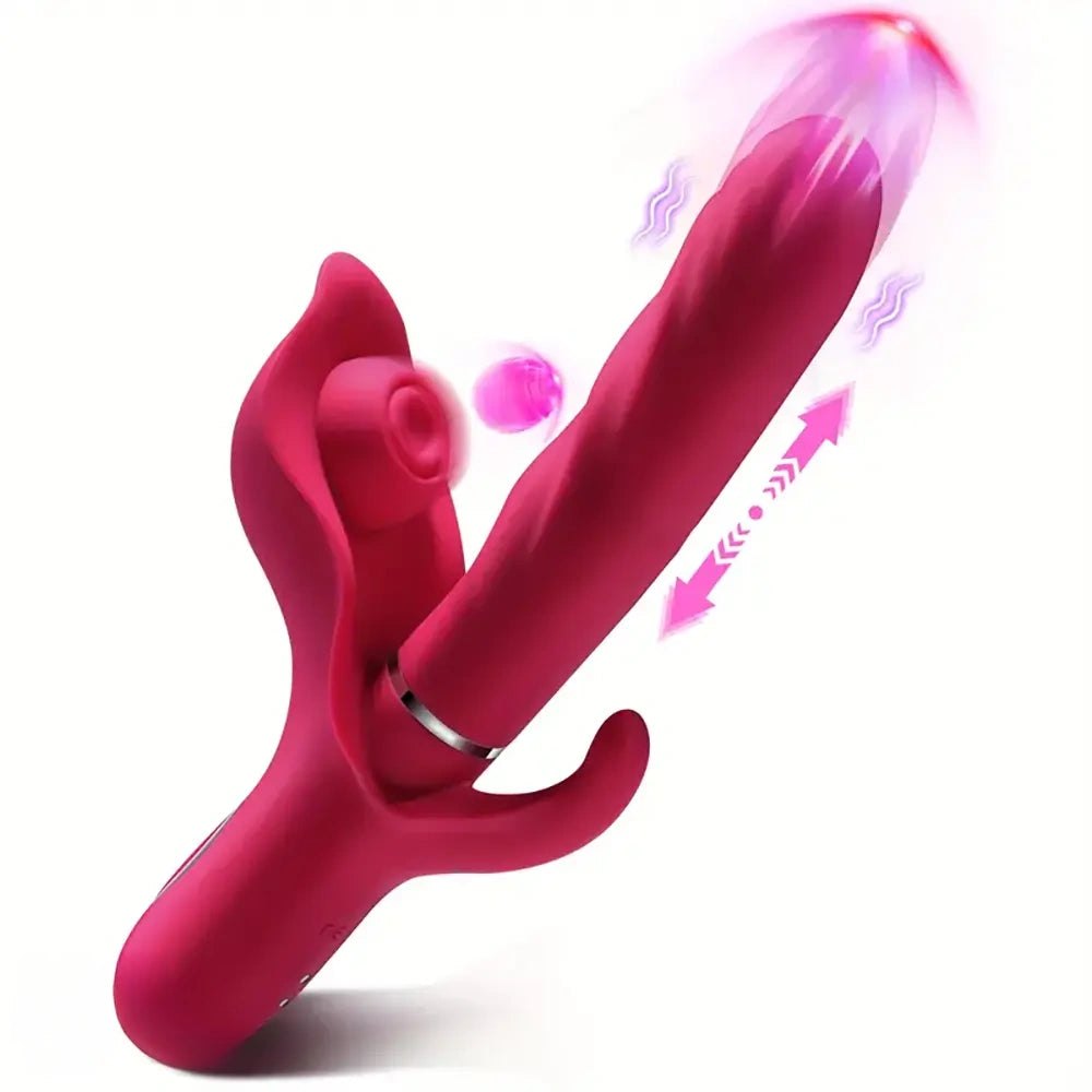 Silicone flapping thrusting vibrating dildo, photo 1