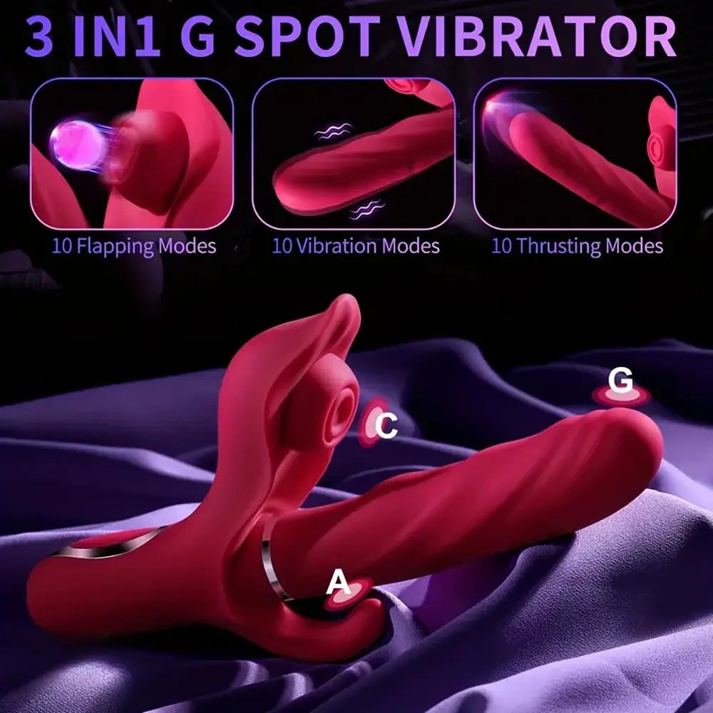 Silicone flapping thrusting vibrating dildo, photo 4