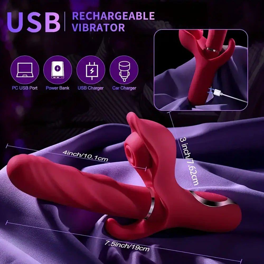 Silicone flapping thrusting vibrating dildo, photo 5