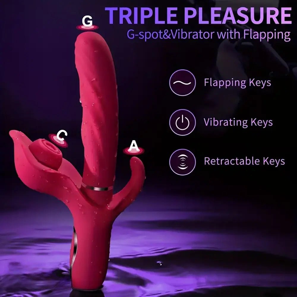 Silicone flapping thrusting vibrating dildo, photo 6