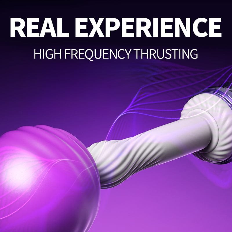 Purple thrusting heating dildo machine, photo 4