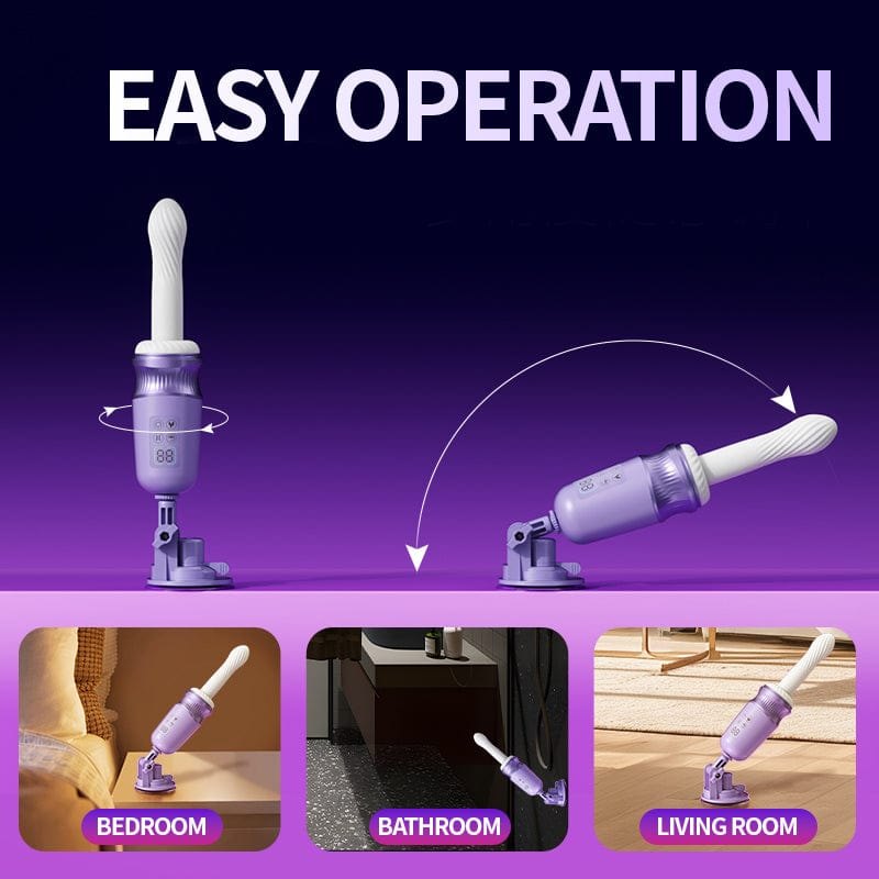 Purple thrusting heating dildo machine, photo 6