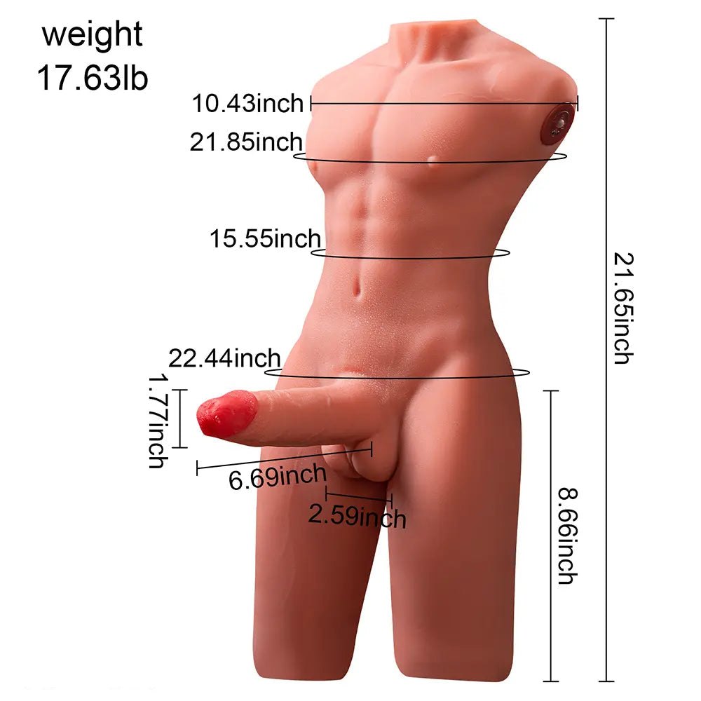 Flesh tone male torso sex doll, photo 15