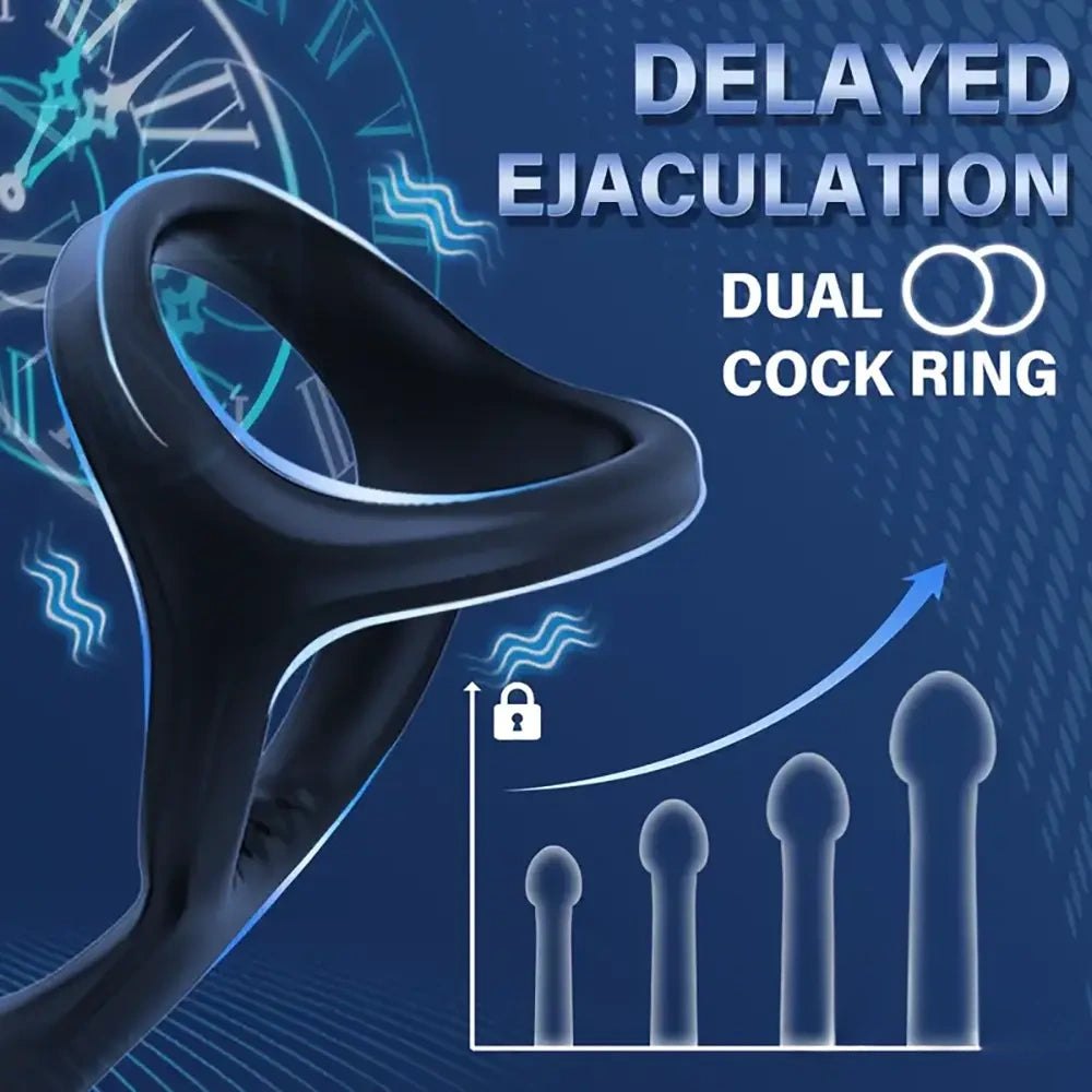 Black silicone thrusting prostate massager, photo 5
