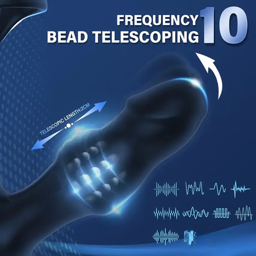Black silicone thrusting prostate massager, photo 6