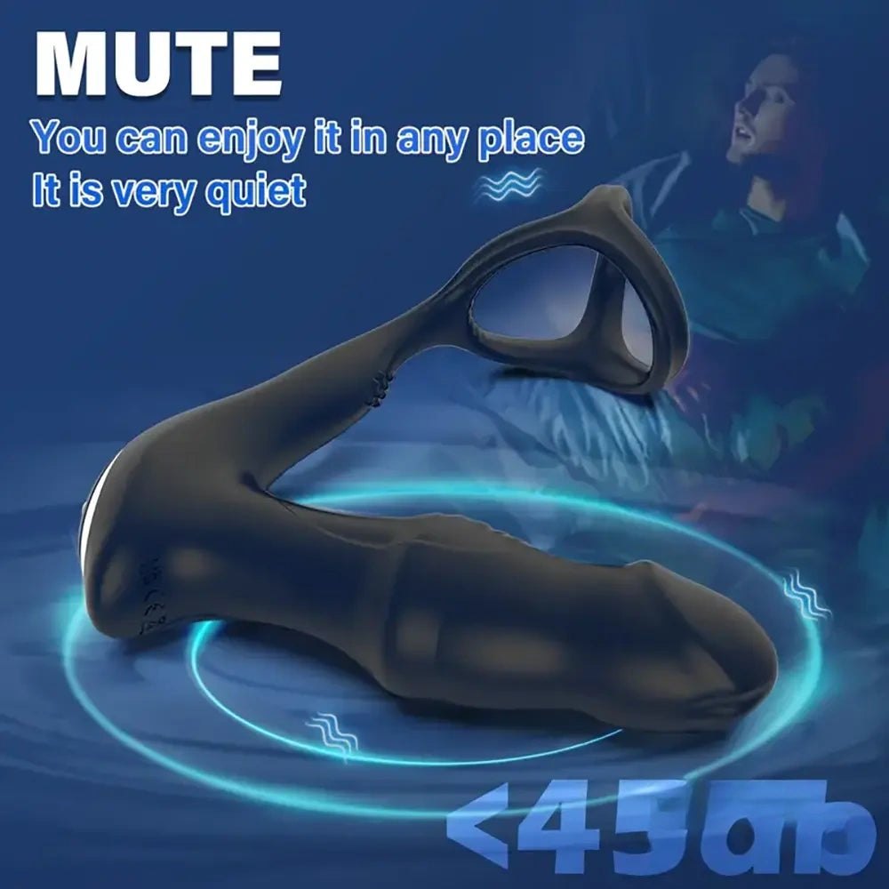 Black silicone thrusting prostate massager, photo 7