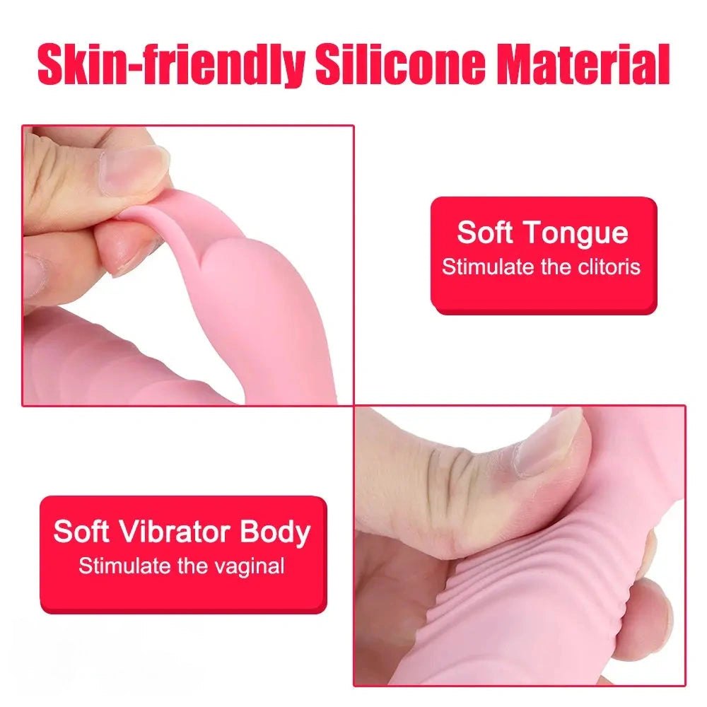 Pink silicone rabbit arm vibrating dildo, photo 8