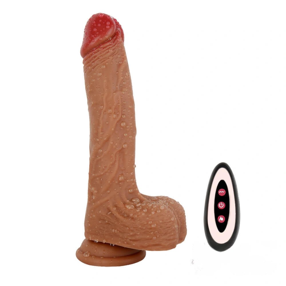 Brown thrusting sex machine with dildo attachment, photo 10