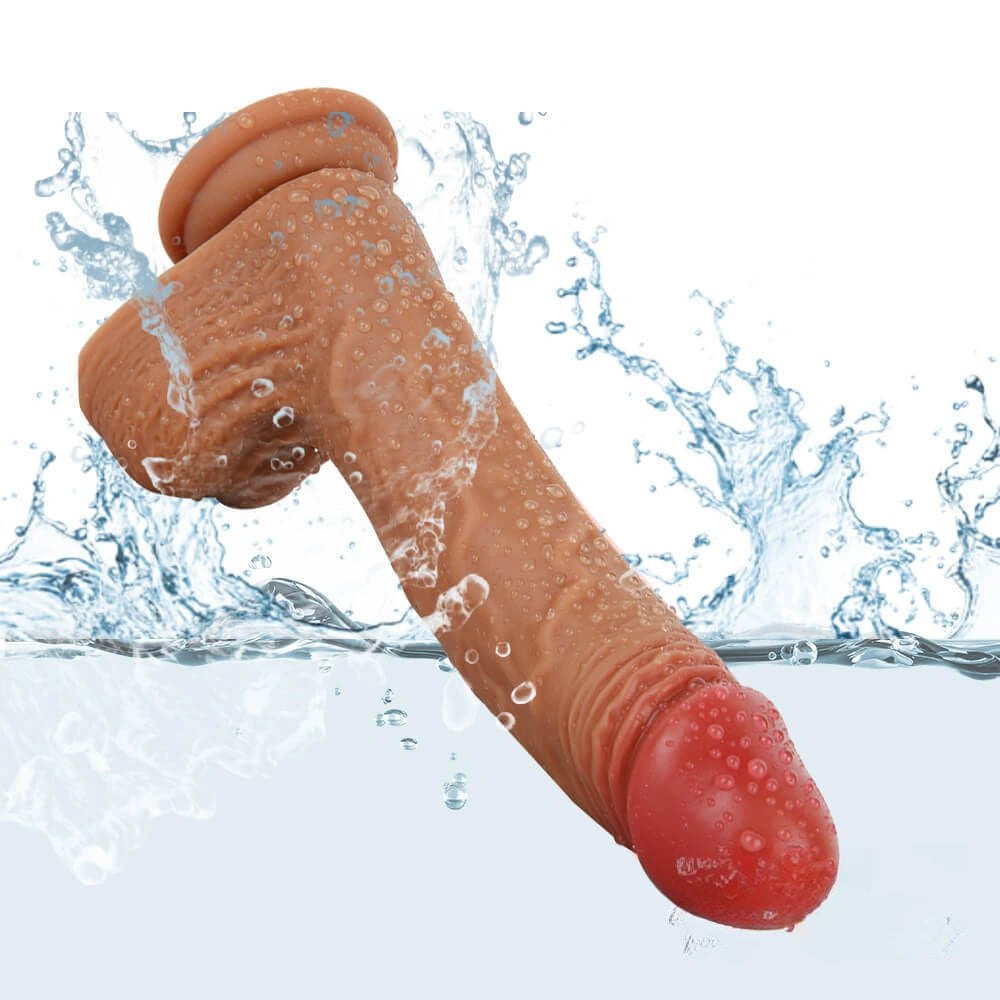 Brown thrusting sex machine with dildo attachment, photo 5