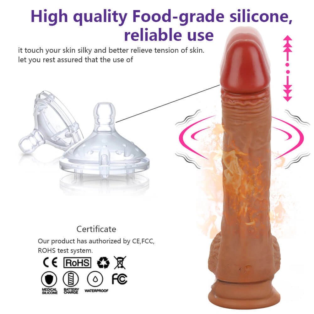 Brown thrusting sex machine with dildo attachment, photo 6