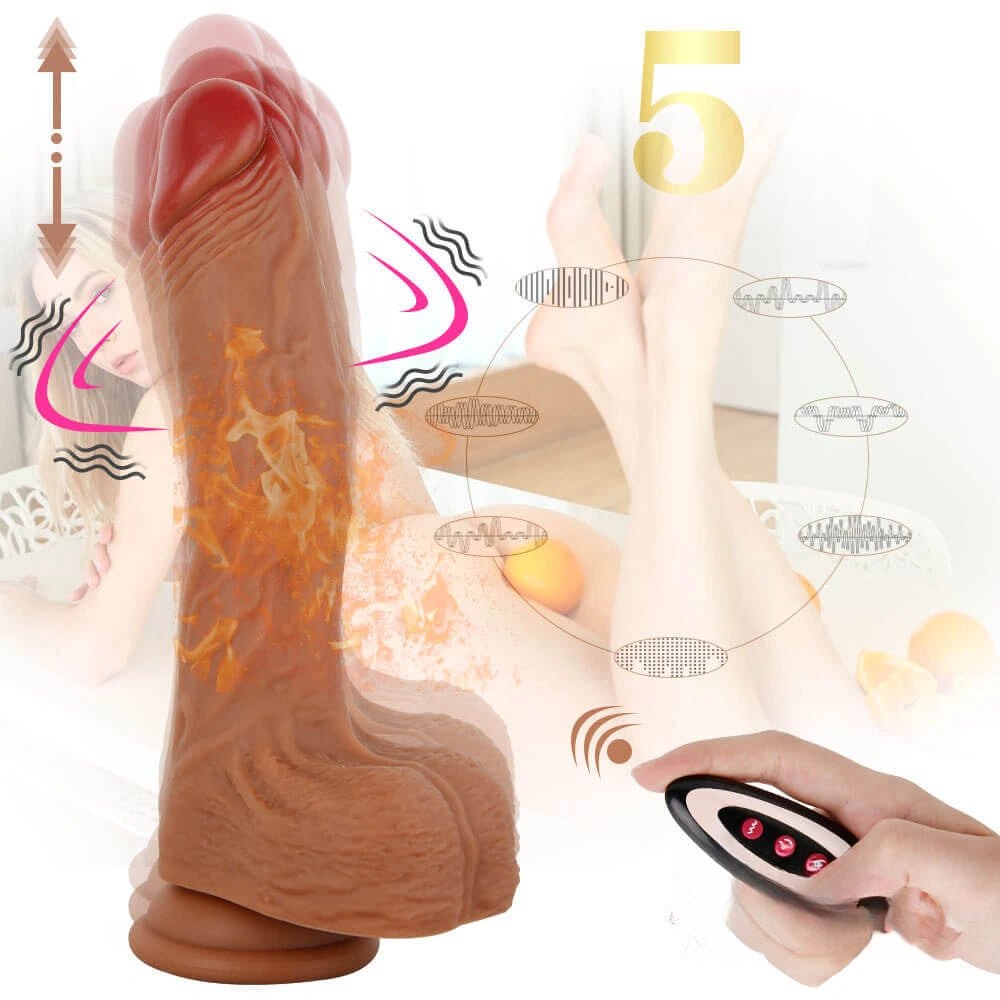 Brown thrusting sex machine with dildo attachment, photo 9