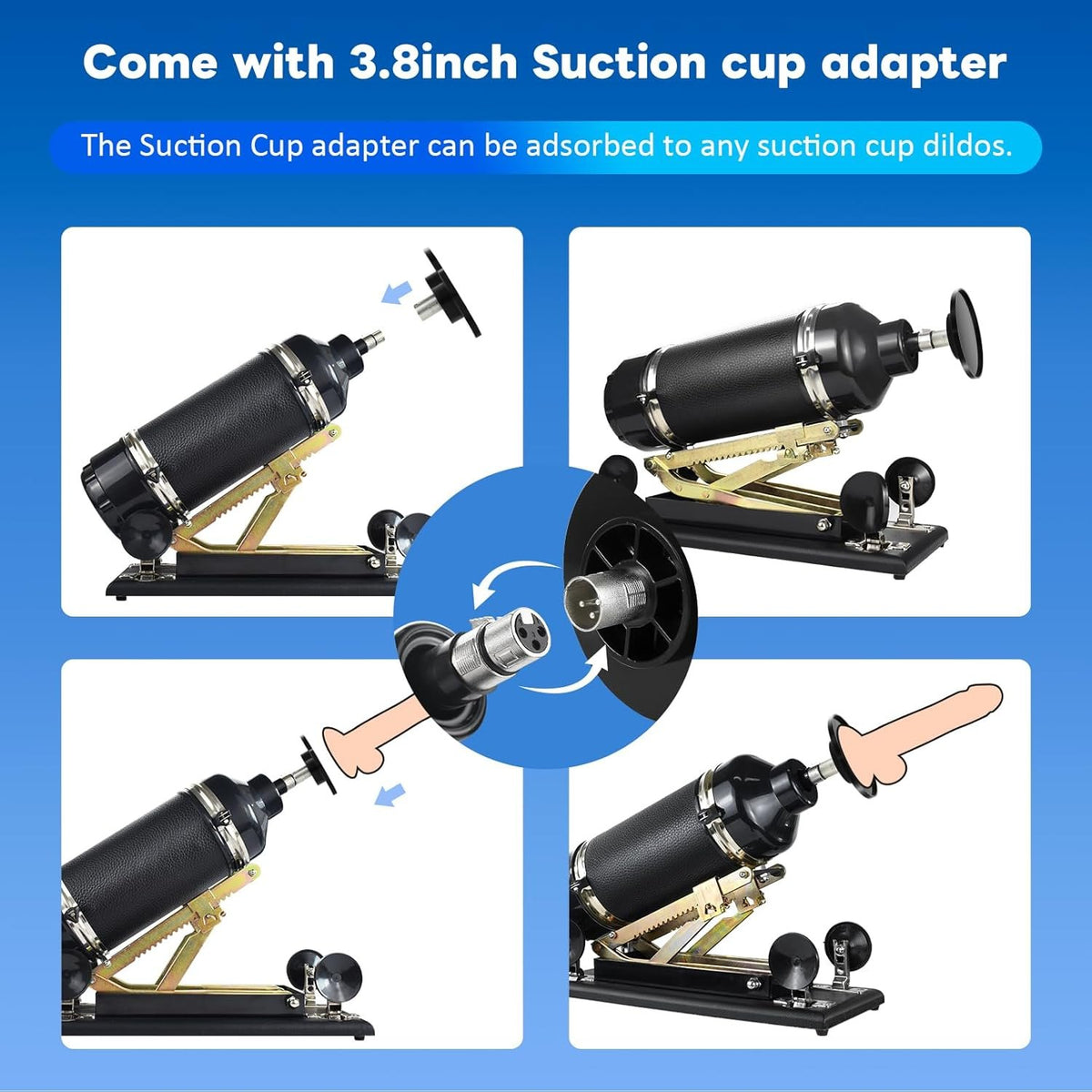 Hands-free thrusting sex machine with dildo attachment, photo 2