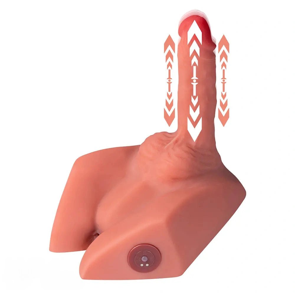 Flesh tone thrusting dildo torso base, photo 10