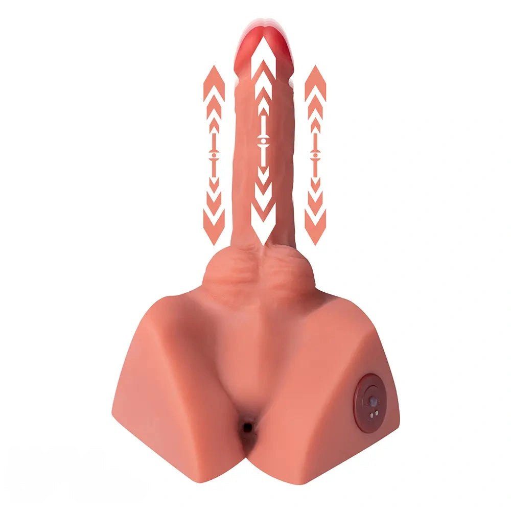 Flesh tone thrusting dildo torso base, photo 11