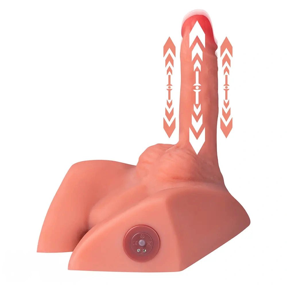 Flesh tone thrusting dildo torso base, photo 2