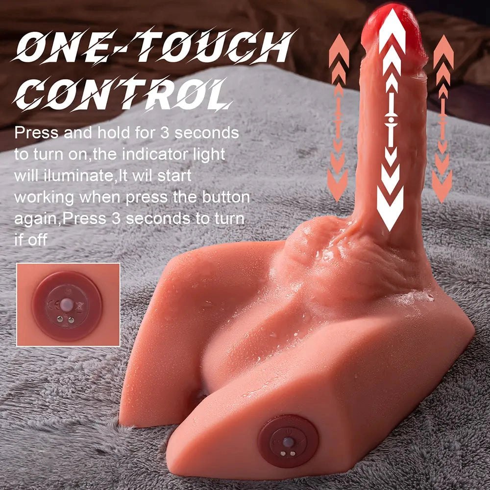 Flesh tone thrusting dildo torso base, photo 4