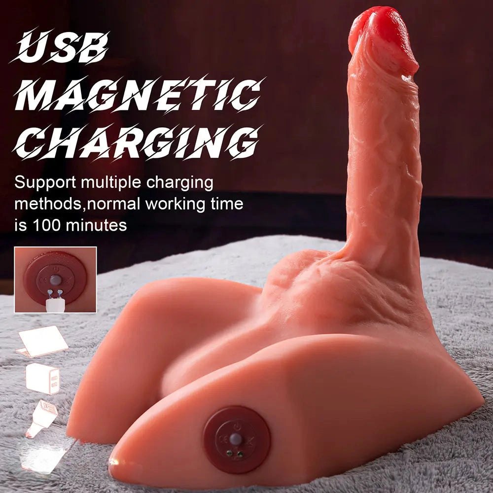 Flesh tone thrusting dildo torso base, photo 5
