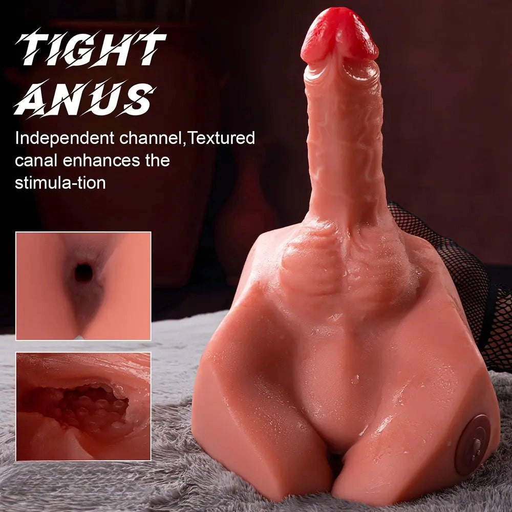 Flesh tone thrusting dildo torso base, photo 6