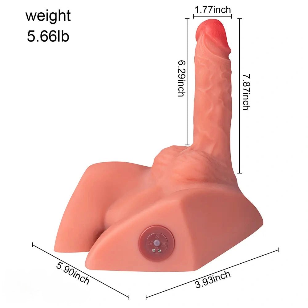 Flesh tone thrusting dildo torso base, photo 9